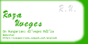 roza uveges business card